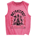 Samurai Japanese Warrior Bushido Vintage Distressed Washed Tank Top
