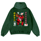 Frog Vintage Washed Cotton Back Art Hoodie