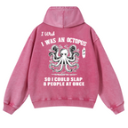 Octopus Vintage Washed Cotton Back Art Hoodie