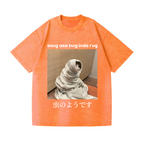 Snug Cat Vintage Wash Japanese Design T-Shirt