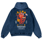 Takoyaki Octopus Vintage Washed Cotton Back Art Hoodie