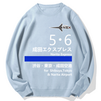 Shinjuku Narita Express Geek Cotton Sweatshirt