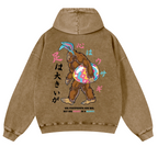 Easter Bigfoot Vintage Washed Cotton Back Art Hoodie