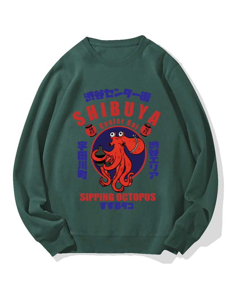 Shibuya Center Street Octopus Cotton Sweatshirt