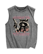 Strawberry Jam and Glock Vintage Distressed Washed Tank Top