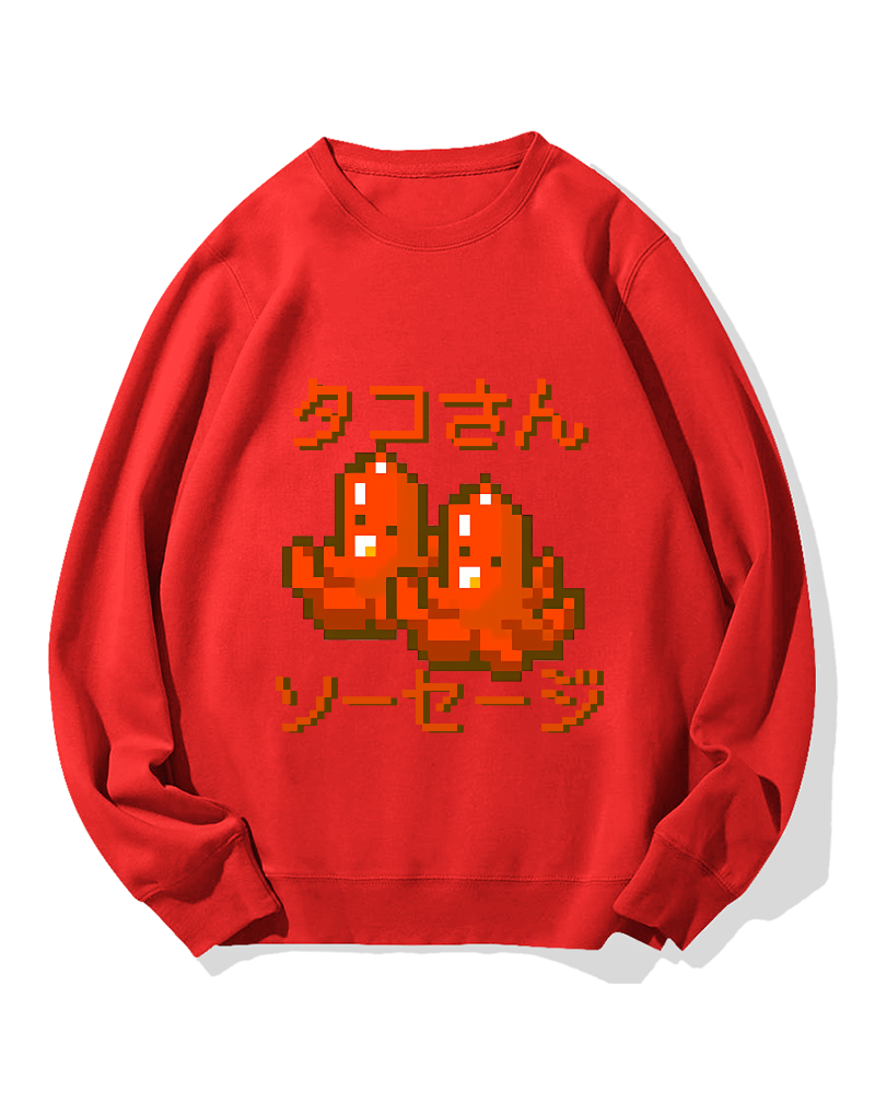 Octopus Sausages Cotton Sweatshirt