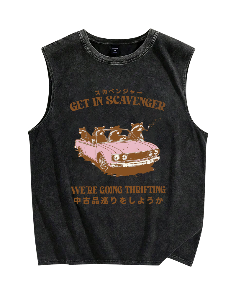 Scavenger Vintage Distressed Washed Tank Top