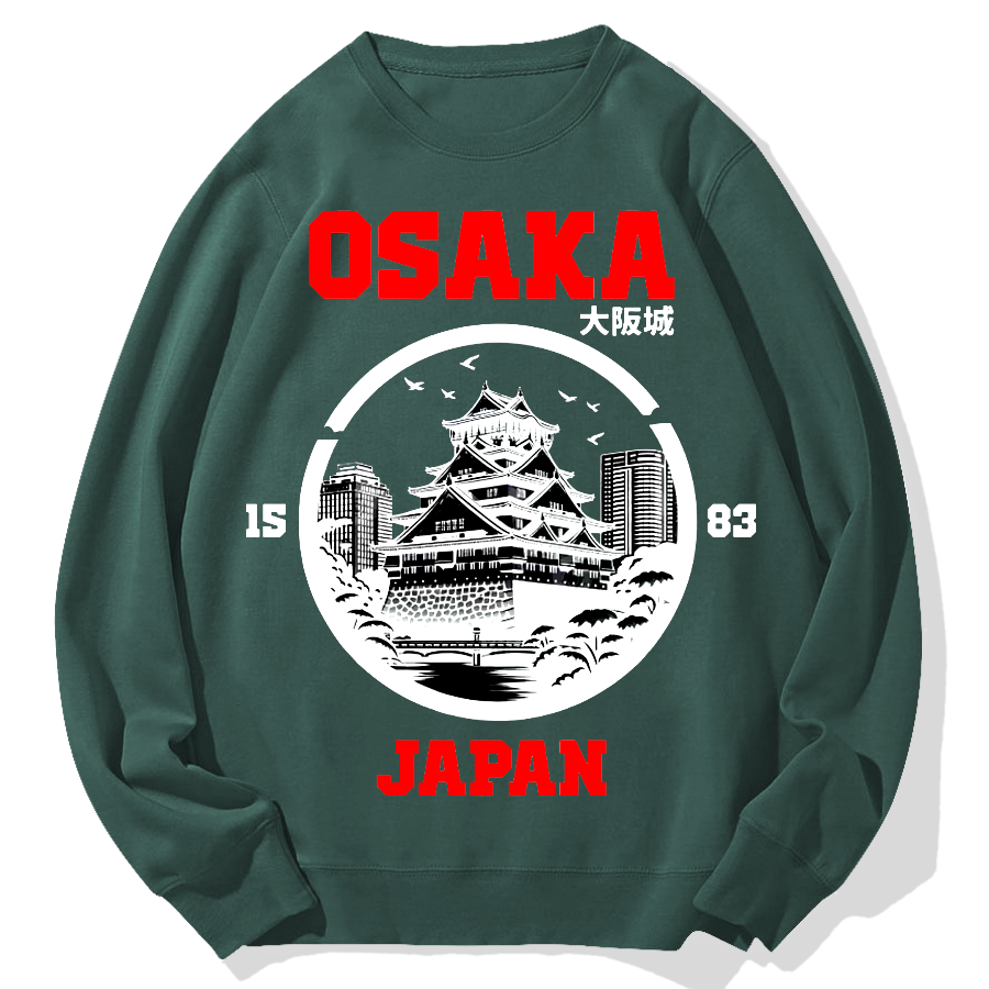 Osaka Castle Geek Cotton Sweatshirt