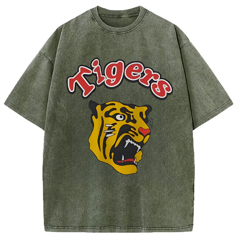 Vintage Hashin Tigers Japanese Baseball Washed T-Shirt