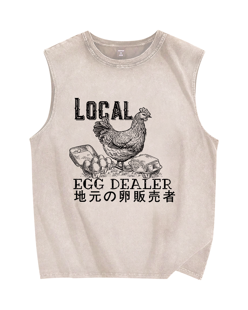 Egg dealer Vintage Distressed Washed Tank Top