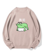Frog Sushi Cotton Sweatshirt
