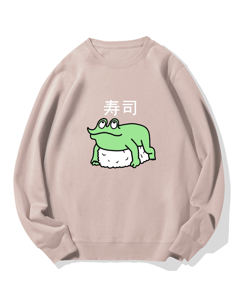Frog Sushi Cotton Sweatshirt
