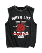 Boxing Gloves Vintage Distressed Washed Tank Top