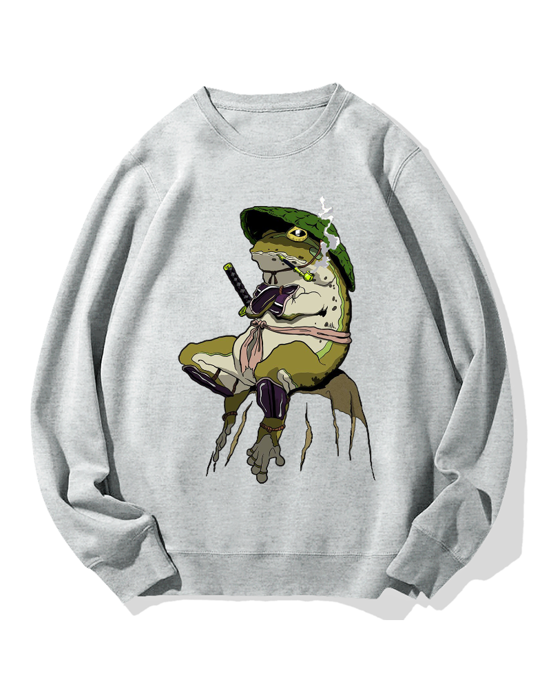 Frog Samurai Cotton Sweatshirt