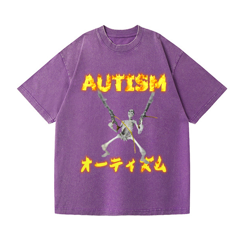 Autism Vintage Wash Japanese Design T-Shirt