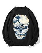 Wave Skeleton Cotton Sweatshirt