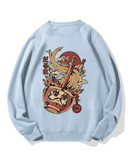 Traditional Daruma Ramen Cotton Sweatshirt