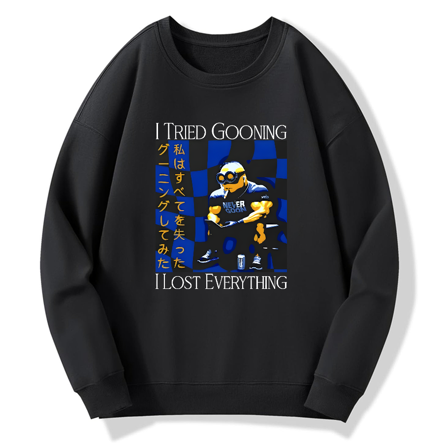 Never Goon Cotton Pullover Sweatshirt