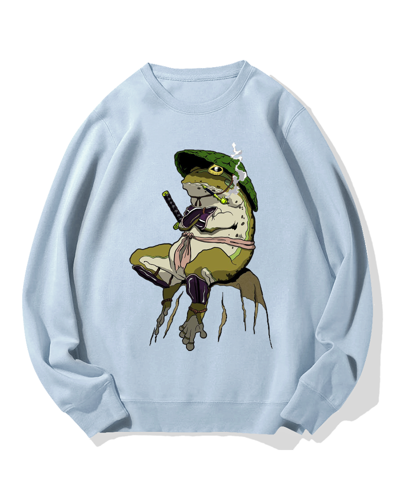 Frog Samurai Cotton Sweatshirt
