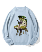 Frog Samurai Cotton Sweatshirt