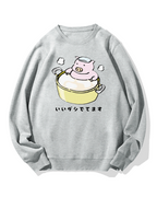 Piggy Onsen Cotton Sweatshirt