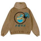 Ramen Vintage Washed Cotton Back Art Hoodie
