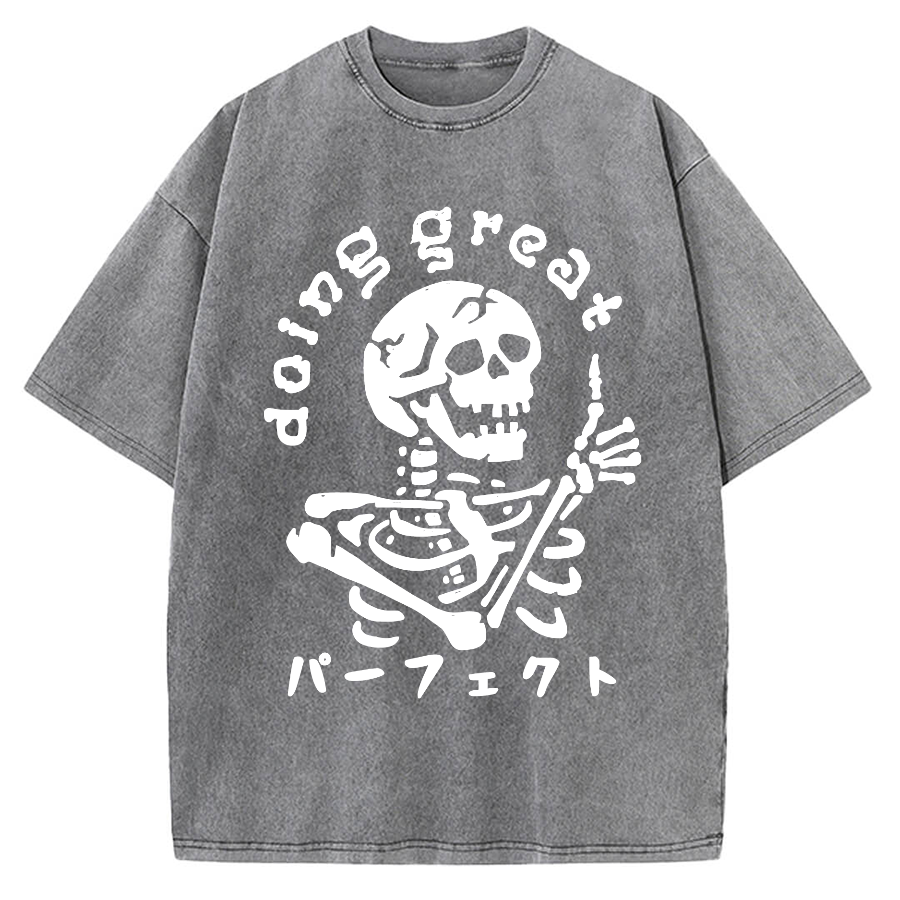 Encouragement Of The Skeleton Vintage Washed T-shirt