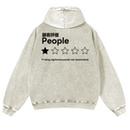 People Vintage Washed Cotton Back Art Hoodie