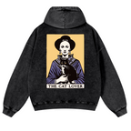 The Cat Lover Vintage Washed Cotton Back Art Hoodie