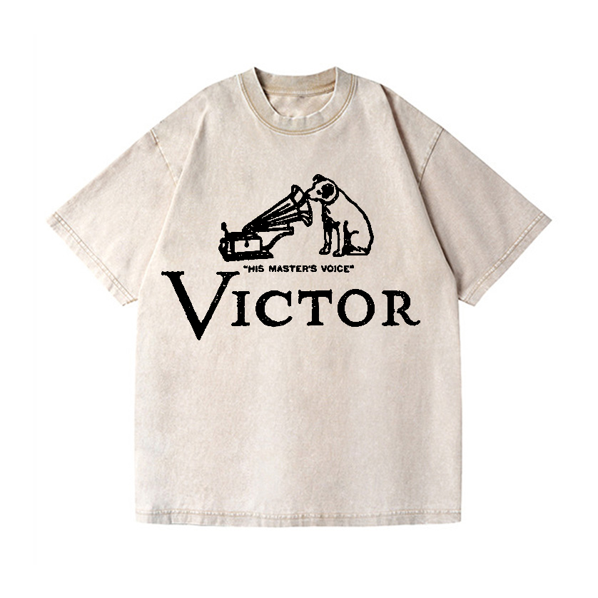 JVC Victor Dog Vintage Wash Japanese Design T-Shirt