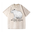 Capybara Vintage Wash Japanese Design T-Shirt