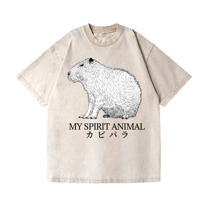 Capybara Vintage Wash Japanese Design T-Shirt