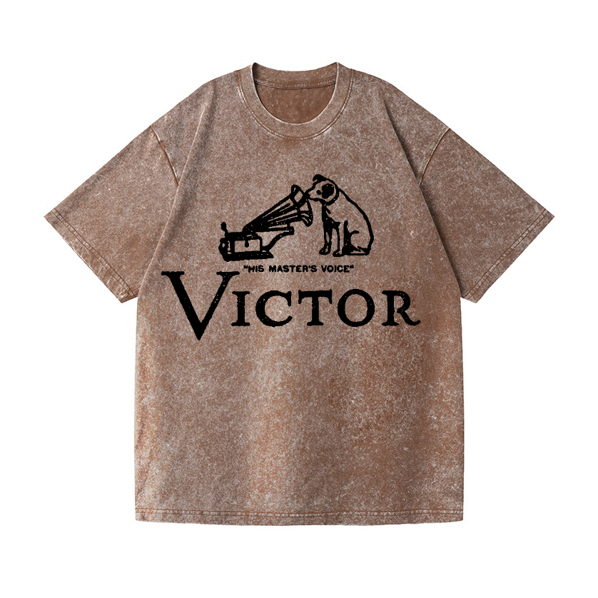 JVC Victor Dog Vintage Wash Japanese Design T-Shirt
