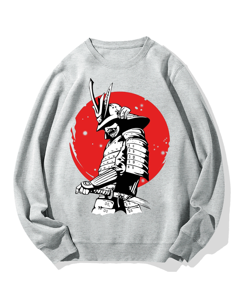 Hinomaru and Japanese samurai Cotton Sweatshirt