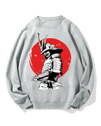 Hinomaru and Japanese samurai Cotton Sweatshirt