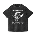 Strawberry Jams Vintage Wash Japanese Design T-Shirt