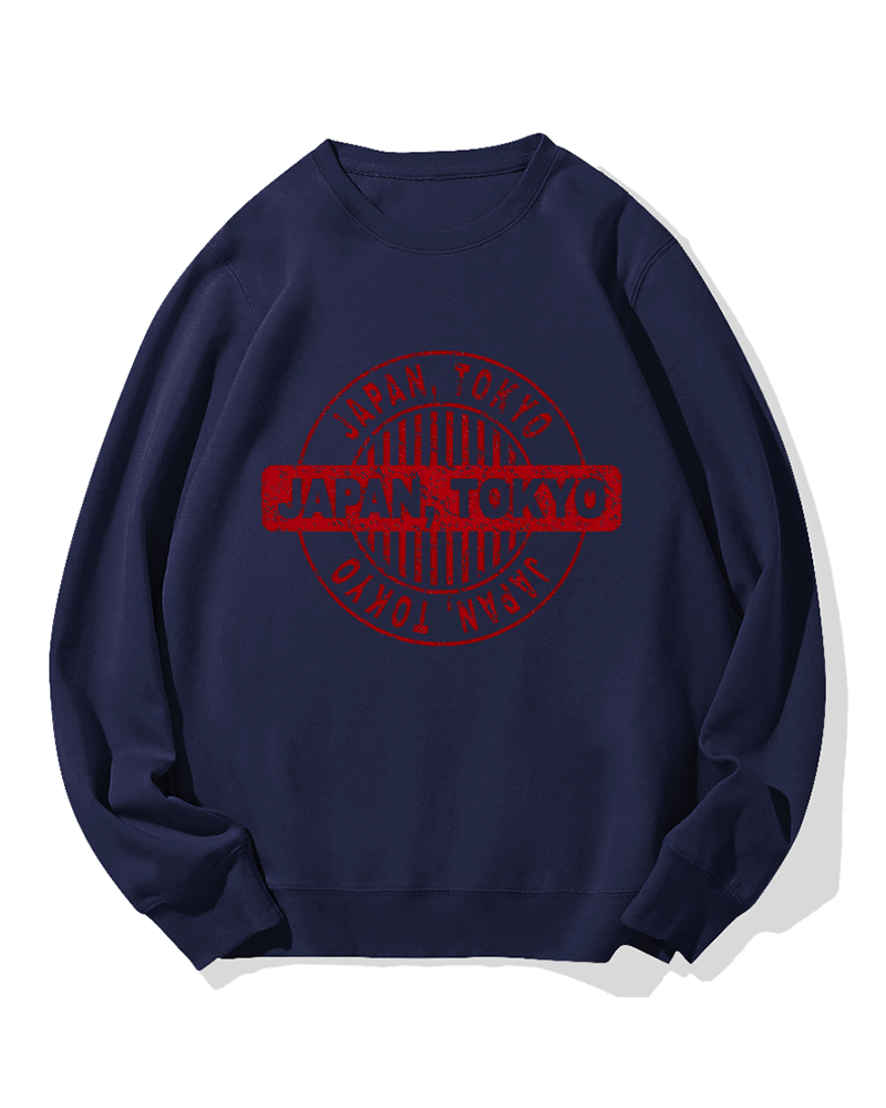 Tokyo Japan Stamp Cotton Sweatshirt