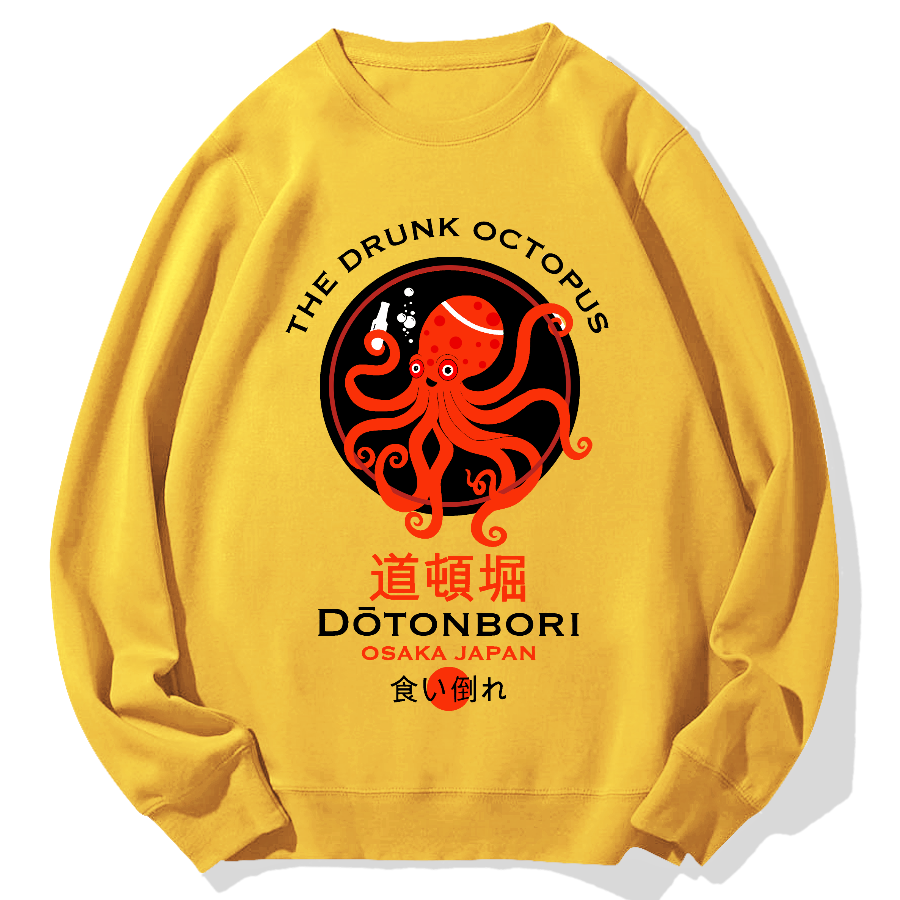 Dotonbiri Octopus Geek Cotton Sweatshirt