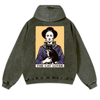 The Cat Lover Vintage Washed Cotton Back Art Hoodie