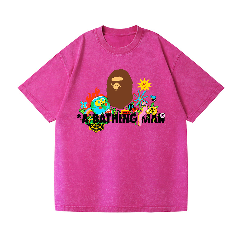 Ape Man Vintage Wash Japanese Design T-Shirt