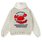 Sapporo Vintage Washed Cotton Back Art Hoodie