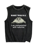 Rat Contaminated By Radiation Vintage Distressed Washed Tank Top