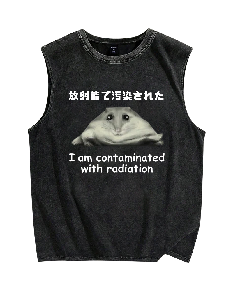 Rat Contaminated By Radiation Vintage Distressed Washed Tank Top
