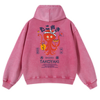 Takoyaki Octopus Vintage Washed Cotton Back Art Hoodie