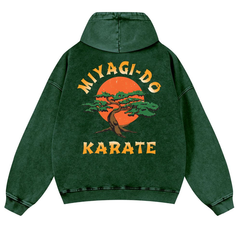 Miyag--do Karate Vintage Washed Cotton Back Art Hoodie