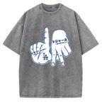 LA  Sign & Baseball Vintage Washed T-shirt