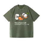 Sushi This Is How I Roll Vintage Wash Japanese Design T-Shirt