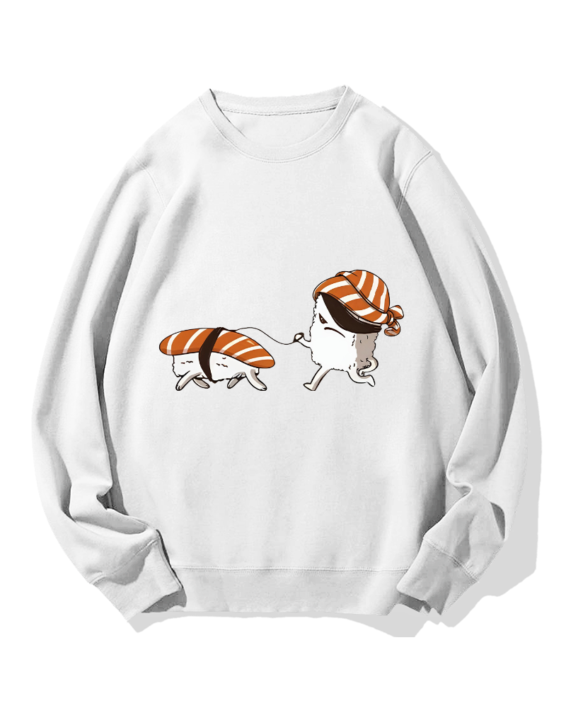 Sushi walking sushi Cotton Sweatshirt