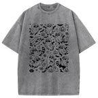 Spooky Ghost Raccoon Washed T-Shirt