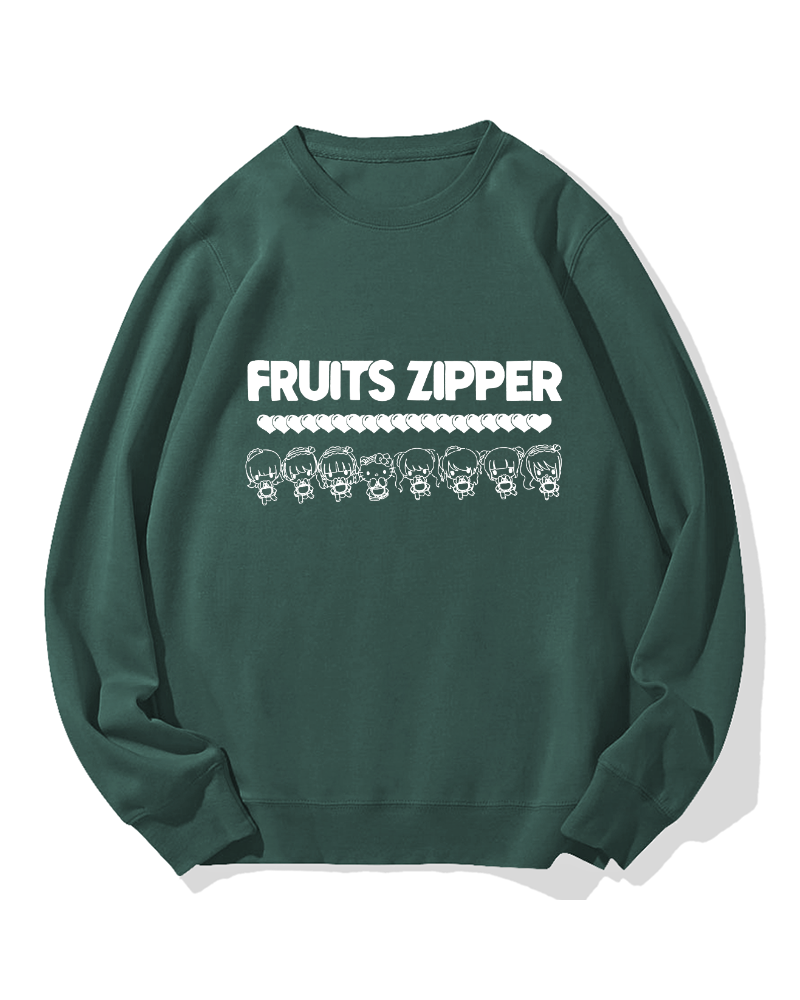 Fruits Zipper Cotton Sweatshirt